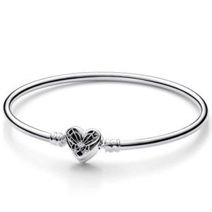Pandora Moments Heart & Butterfly Bangle